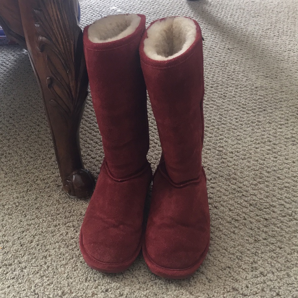 Dark Red Emma BearPaw boots